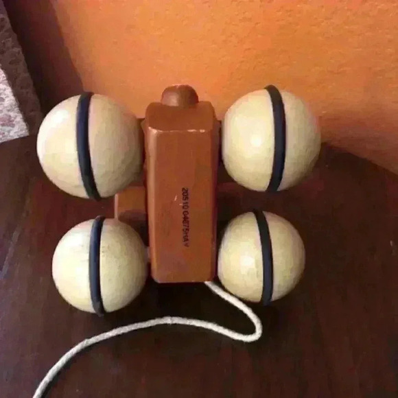 FAO Schwarz brown wooden bear rolling toy baby - Picture 5 of 5